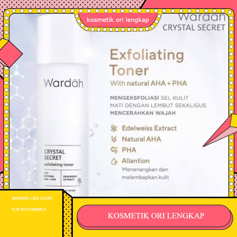 Wardah Crystal Secret Exfoliating Toner | toner WARDAH 