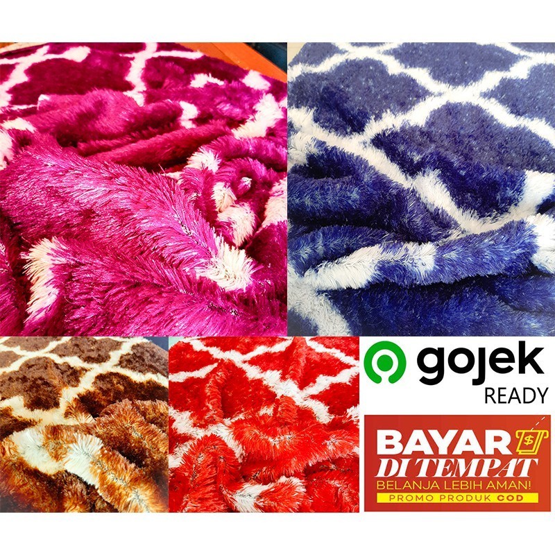 Berkah Saluyu KAIN BULU RASFUR RAFSUR MOTIF UK 150X50CM