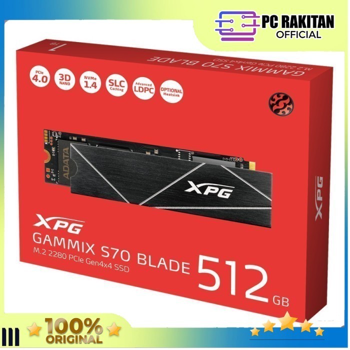 ADATA SSD XPG Gammix S70 Blade M.2 Pcie Gen4 Nvme 512GB