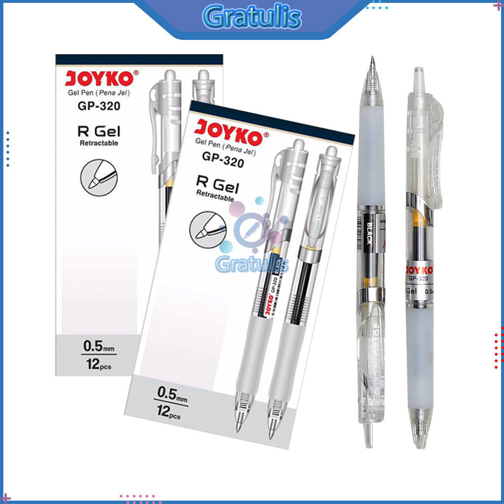 

PULPEN KLIK JOYKO R GEL (GP-320/0.5 MM) / BALLPOINT JEL 1 PAK / BALPEN 1 LUSIN / PERALATAN MENULIS