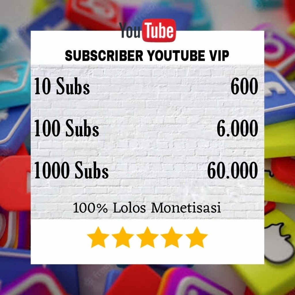 

SUBSCRIBER YOUTUBE PROMO UNTUK MONETISASI