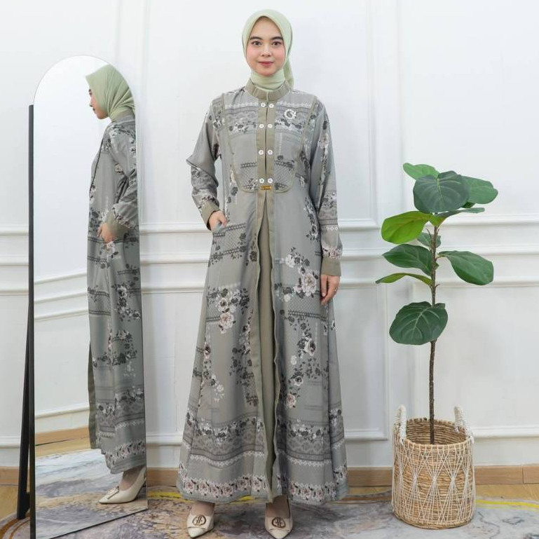 PRILLY BUSANA - Zirra Gamis Dewasa Couple Motif - Dress Lionel Rici - Kurung Malaysia - Baju Malay