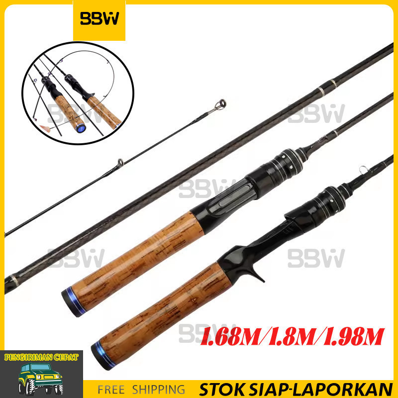 Joran UL carbon 1.8M/joran 198cm lentur 2-6Lbs carbon padat/Joran ultralight UL Ajiro sakura 2-6lb f