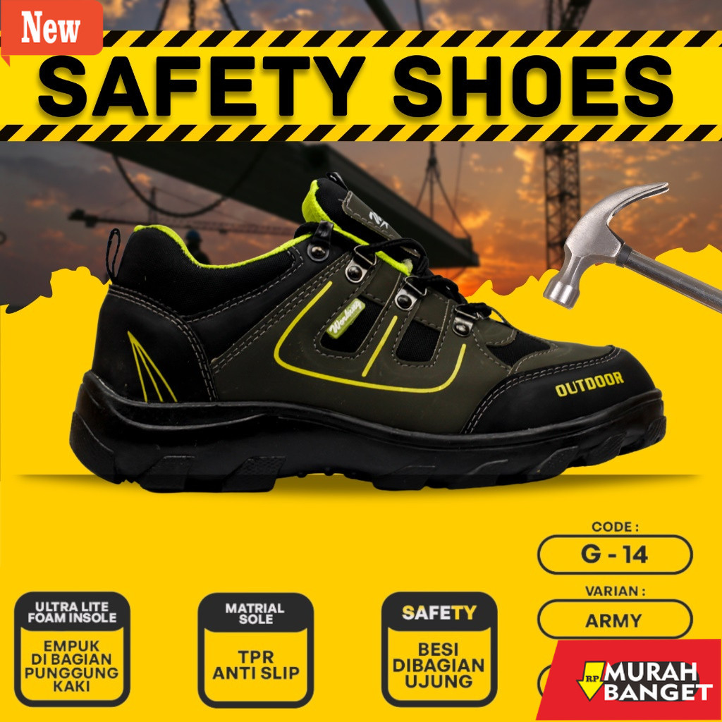 Sepatu kerja pria terbaru yg lagi viral- Sepatu Safety Kings Boots Pria Sepatu Septi Proyek Sefty Bo