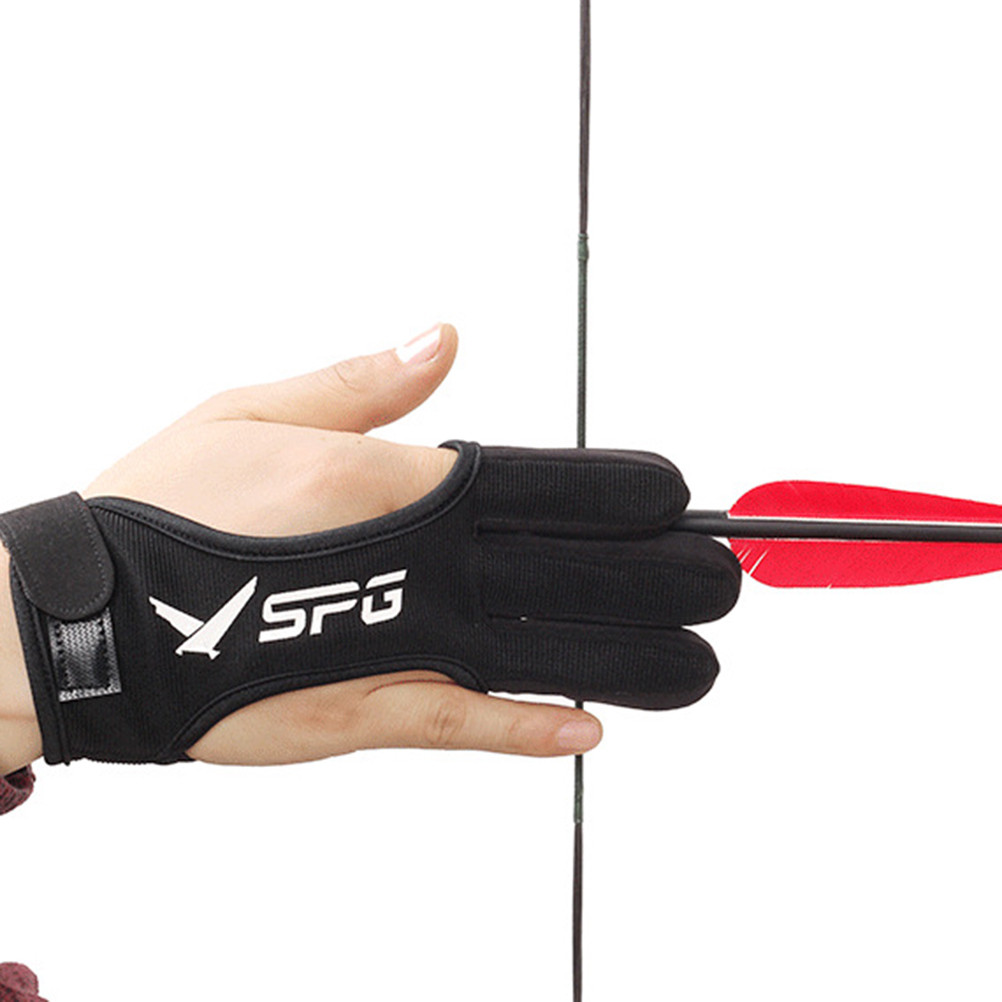 Sports Protective Cover Archery Three Finger Glove Bow Arrow Accessory Gloves for Kids