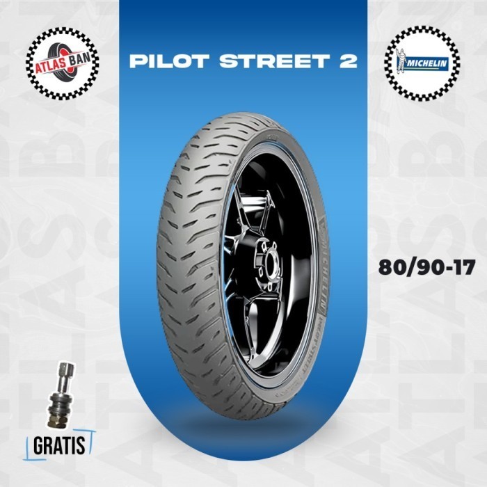 Ban Tubles Motor Bebek MICHELIN PILOT STREET 2 80/90 Ring 17