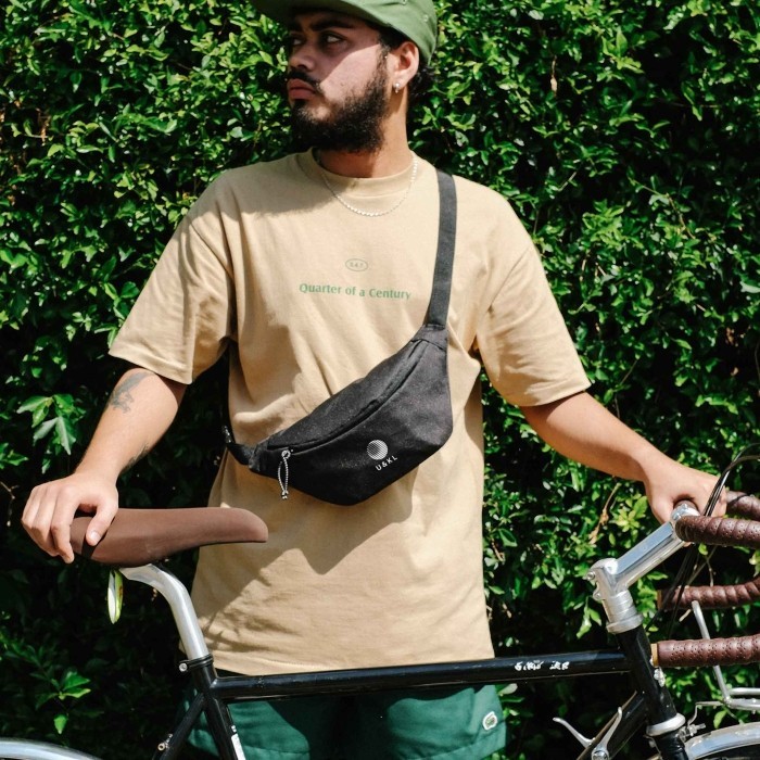 UNKL347 Tas Slingbag Tas Warna Hitam Bahan Cordura PROS