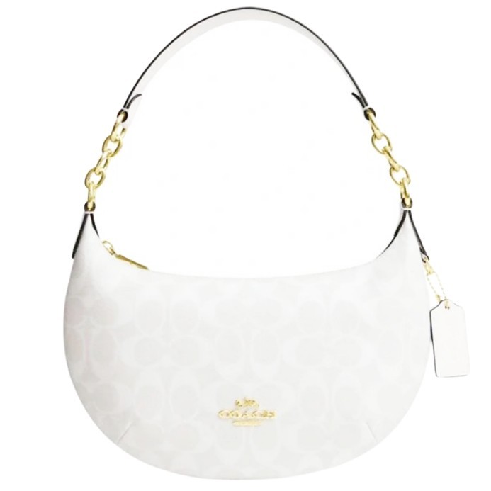 Coach Signature Payton Glasier White Hobo Bag / Tas Branded Original
