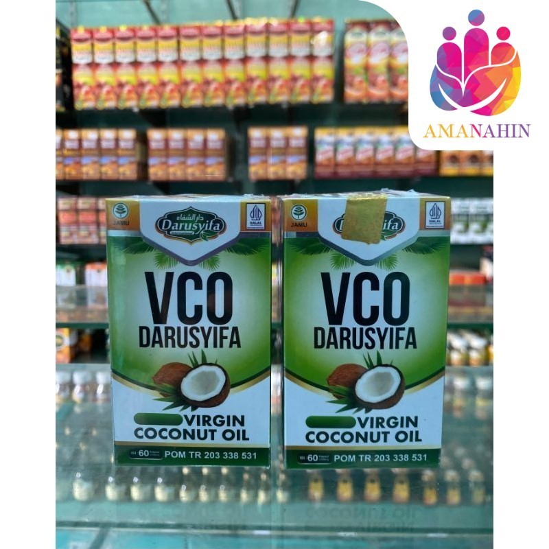 KAPSUL VIRGIN COCONUT OIL DARUSYIFA / KAPSUL MINYAK KELAPA VCO ISI 60 KAPSUL 100% BAHAN ALAMI UHJ