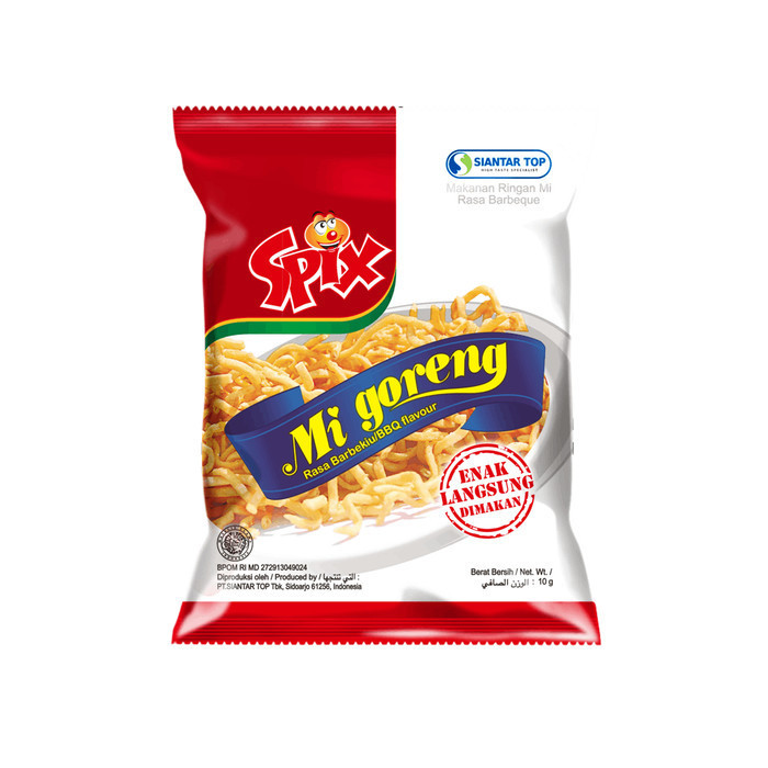 

Spix Stik Mi Goreng Rasa BBQ 10g Isi 10pcs Cemilan Murah dan Enak