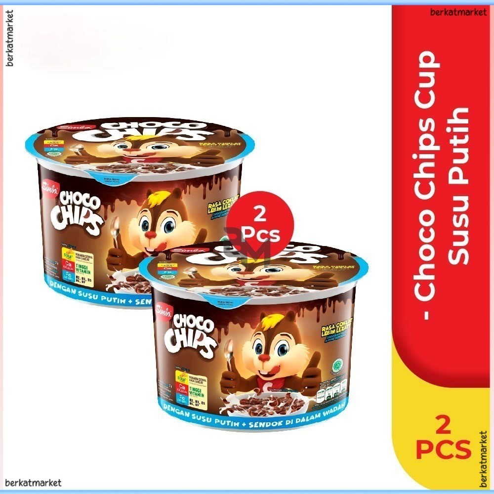 

Choco Chips Cereal SIMBA - 2 Cup Susu Putih 34gr Hemat