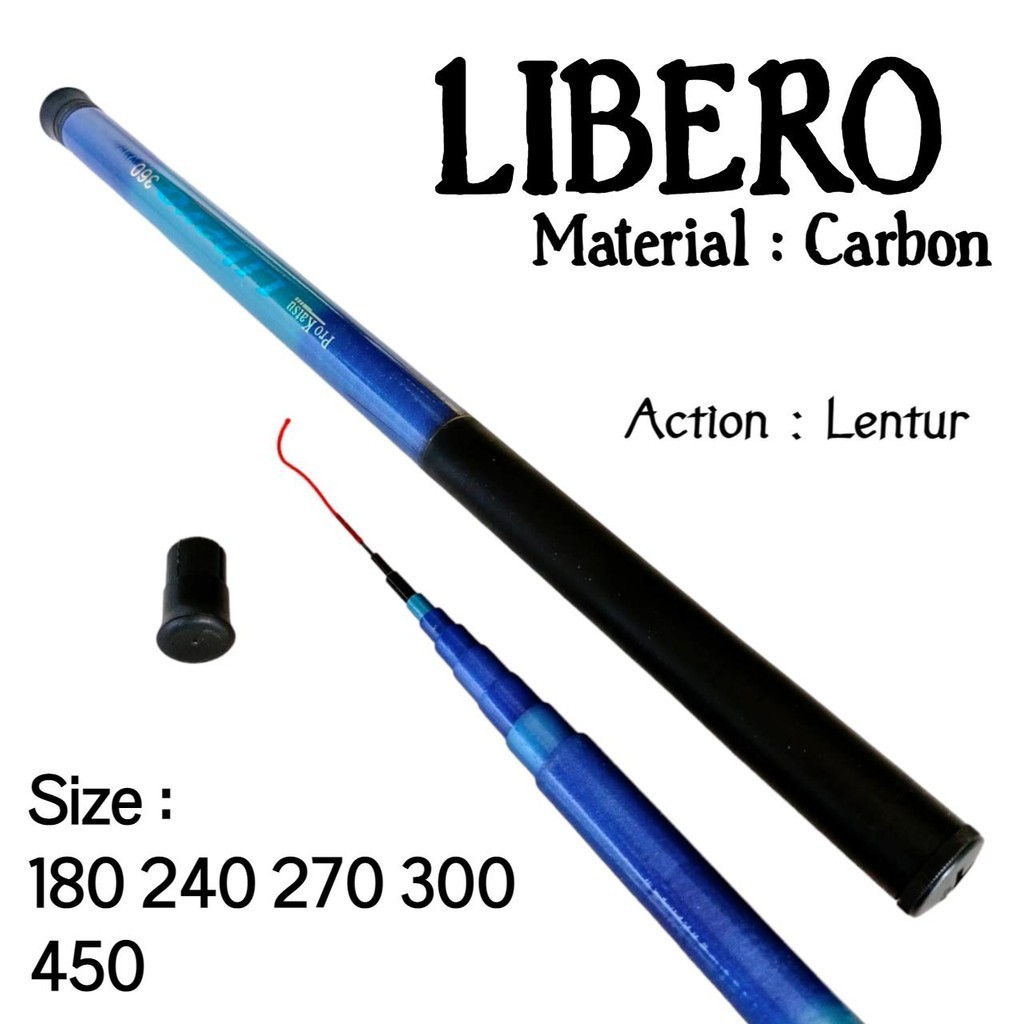 MP Pro Katsu Libero 300 360 Joran Tegek Ruas Pendek Bahan Carbon Action Lentur Tangkai Pancing Tegeg