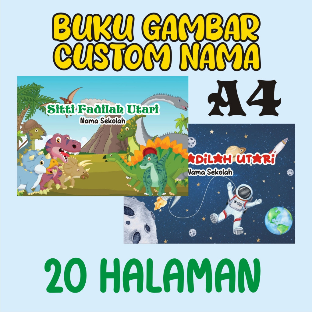 

BUKU GAMBAR CUSTOM NAMA A4 SERI 1