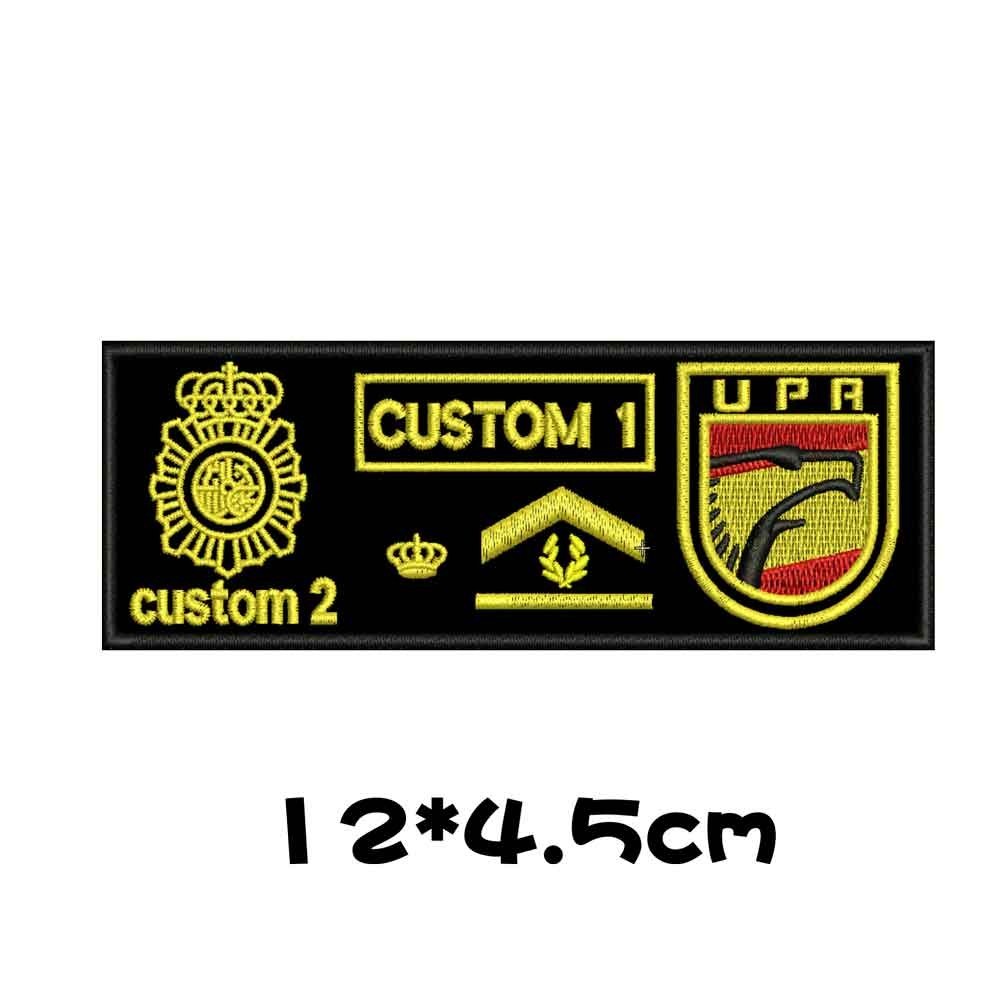 

custom spain army tactical embroidery patch with hook backing to hat clothing f12-236