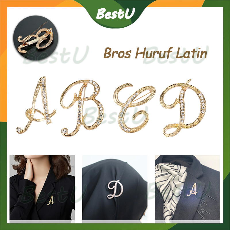 【Harga grosir】Bros / Ring / Hijab / Huruf Jumbo Latin Pabrikan Korea/bros sutra baru ukuran grosir/B