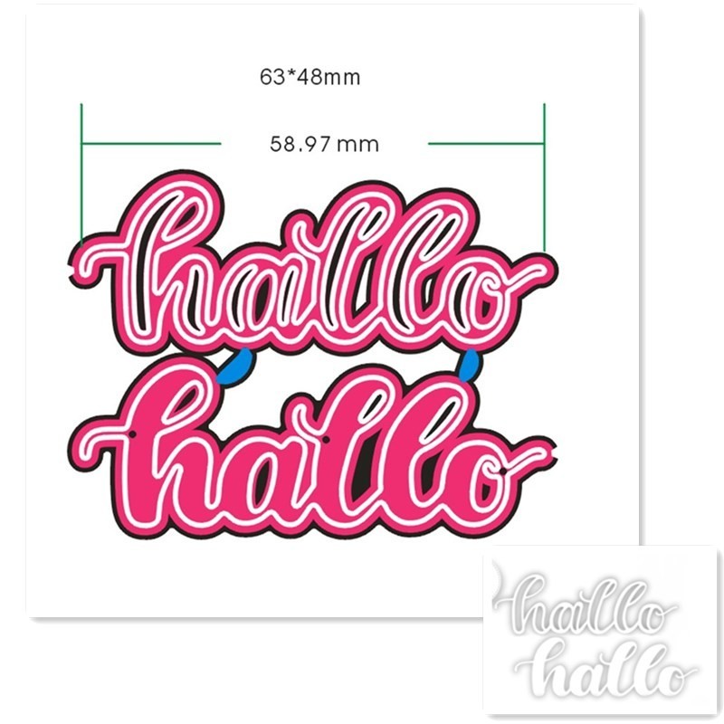 

German word Metal Cutting Dies Stencils for DIY Scrapbooking