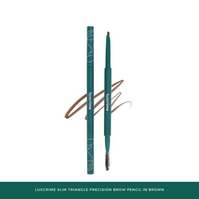 LUXCRIME SLIM TRIANGLE PRECISION BROW PENCIL BROWN
