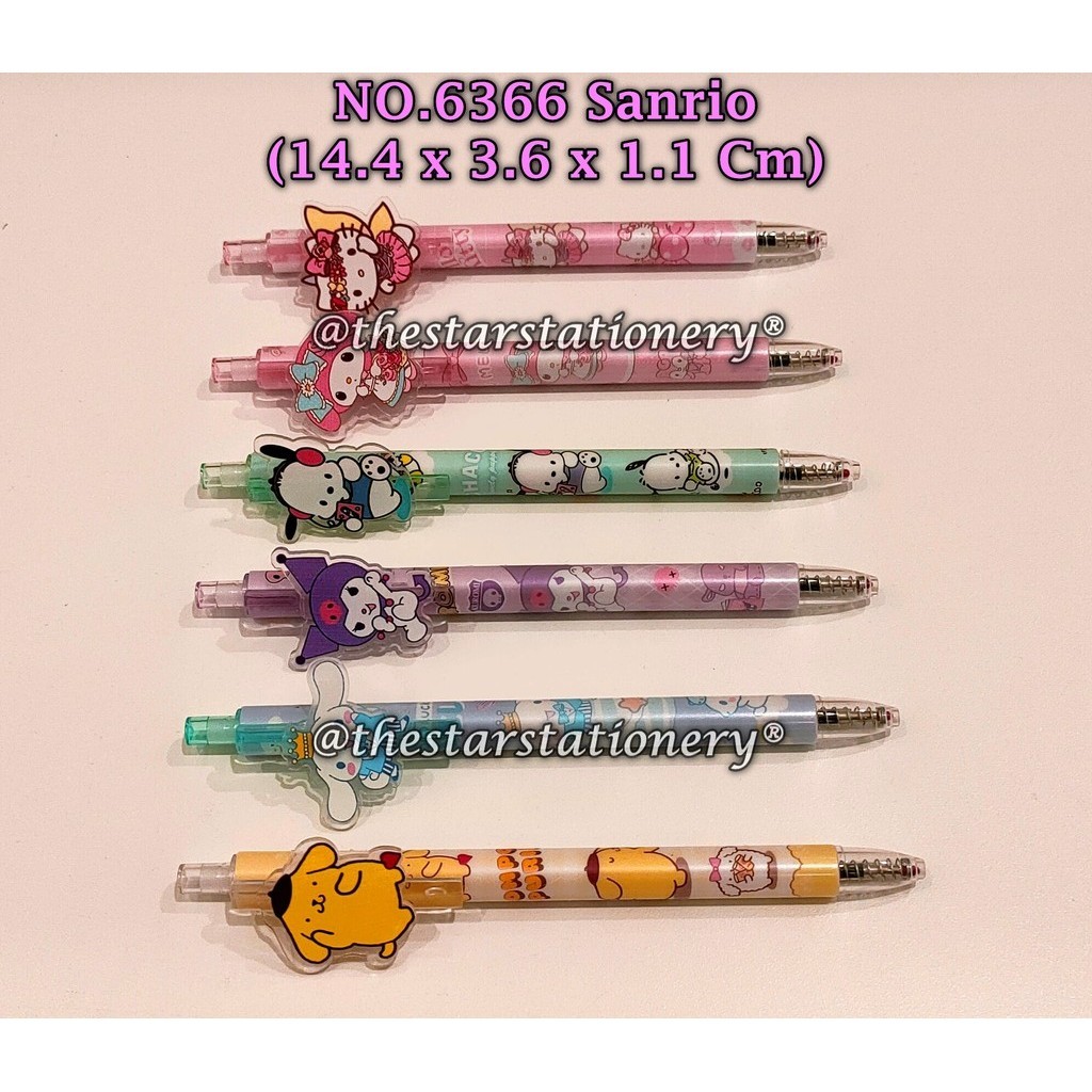 

(1 Biji) Bolpen Sanrio NO.6366 0.5mm Akrilik / Gelpen Acrylic Sanrio 6366 / Bolpen Cetek Sanrio