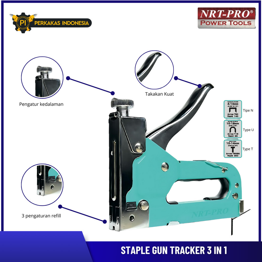 

Hand Staple Gun 3 In 1 Staple Staples Gun Hand Tacker Steples Tembak Hekter Stapler Nail Gun no Mollar Jok Mobil Sofa