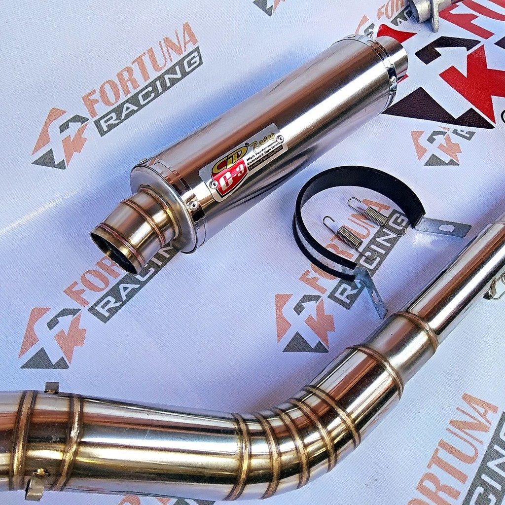 Knalpot racing CLD racing For Satria Fu Vxion CBR 150R Sonic GTR R15  Byson MX new 135