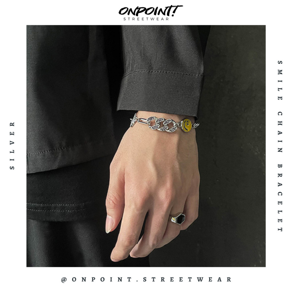 Smile Saturn Bracelet - gelang pria rantai gelang pria aksesoris fashion gelang tangan wanita unisex