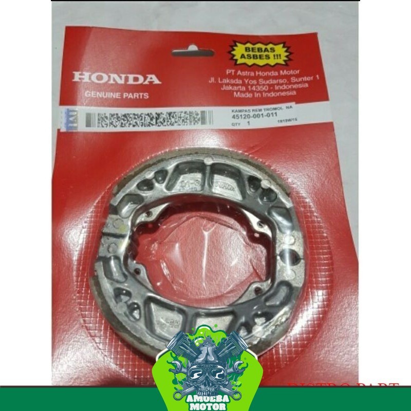 _Kampas Kanvas Rem Tromol Belakang Honda Grand Supra X Revo Blade berkualitas