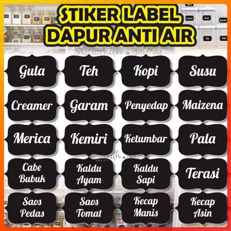 

20 Stiker Bumbu Dapur Waterproof - Colorfulolshop 12