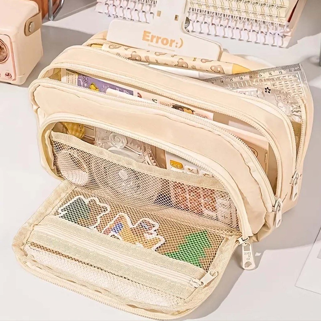 

Multi Layer Pencil Bags Large Capacity Pen Storage Bag Student Pencil Cases Boy Girl Kid Office School Stationery Supplies