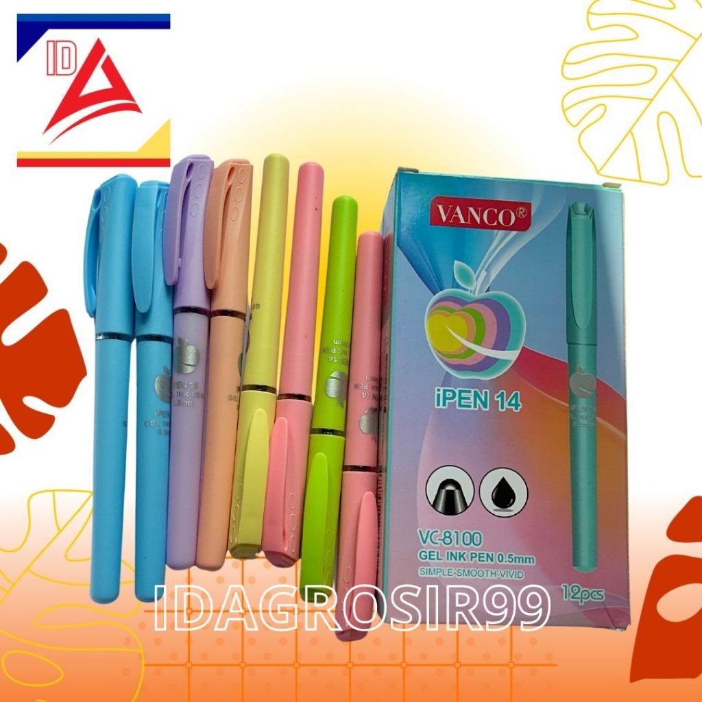 

BOLPEN VANCO VC 8100 IPEN 14 0.5 GEL PEN HITAM ISI 12