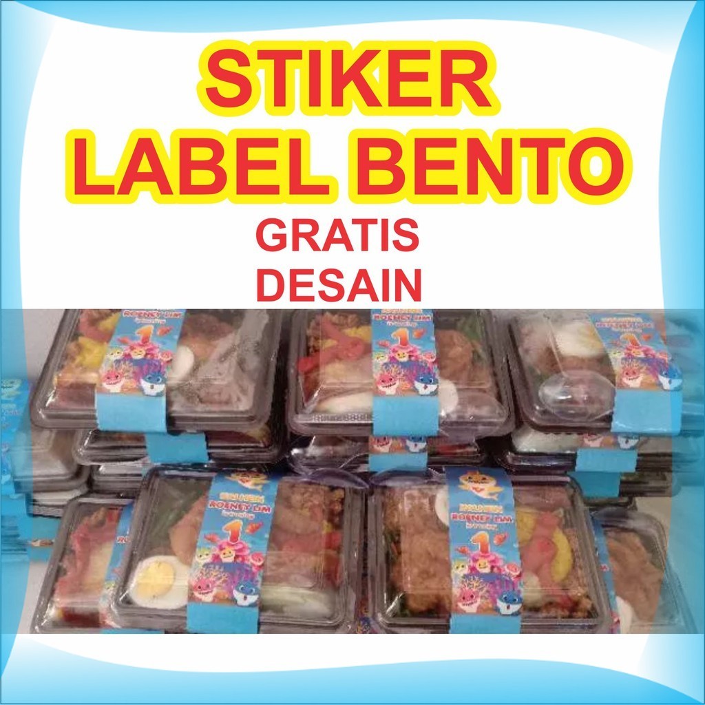 

JAYAPRINT - (isi 12 pcs) Stiker Label Wrapper Bento