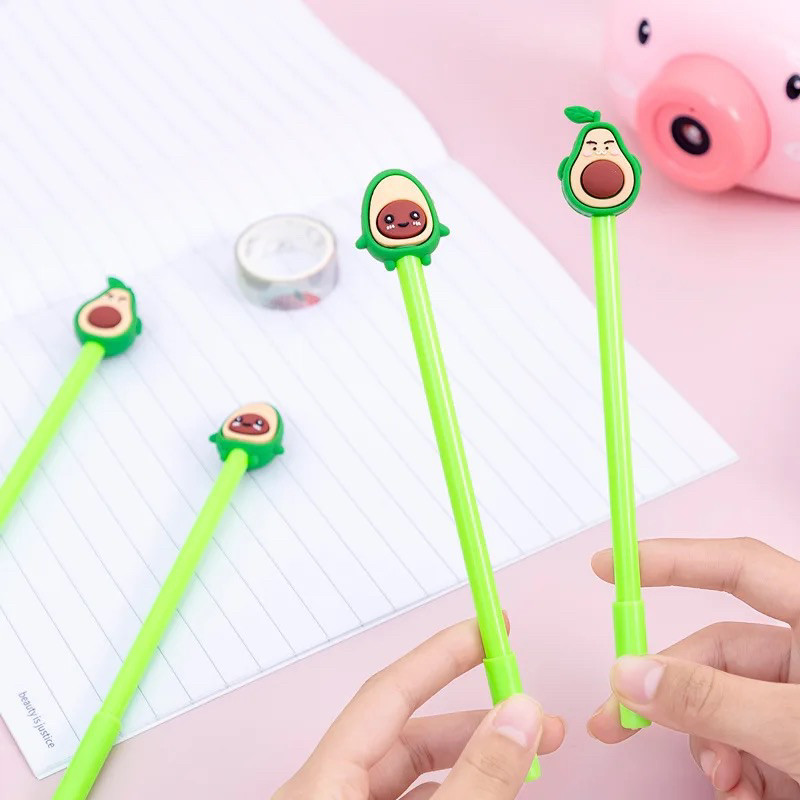 

Pulpen Karakter Avocado Lucu Pulpen Tinta Gel Cair Hitam Pulpen Motif Lucu