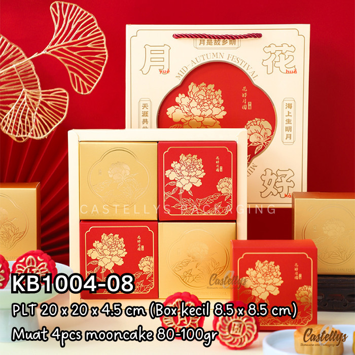 

KB1004-08 Kotak Box + Bag Mooncake 100gr + Box Kecil Kue Bulan Pia