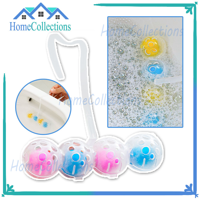 Kapur Barus Kamar Mandi/Kamper Toilet Ball/ Kapur Barus Toilet/Kamper Toilet Bola Gantung Isi 4 Pcs 