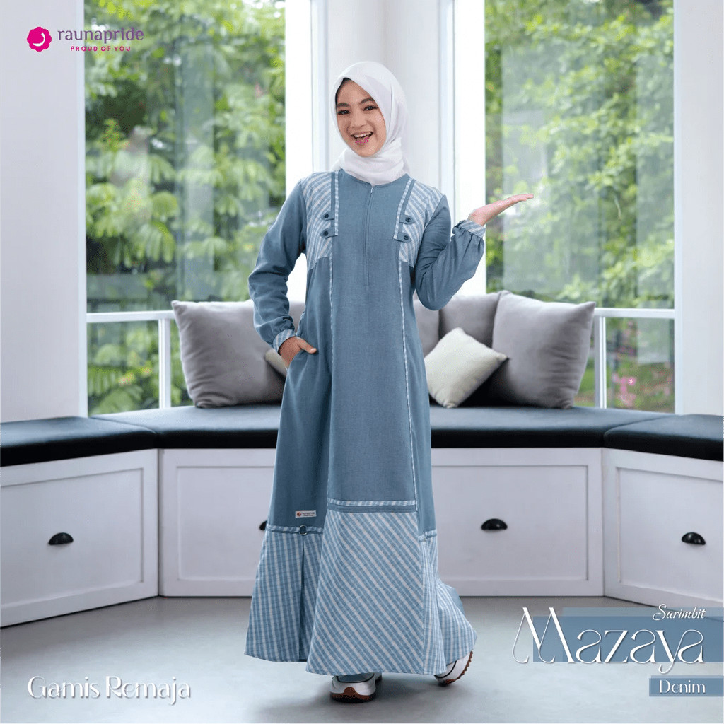 Sarimbit Mazaya Gamis Remaja Modern Model Terbaru by Rauna