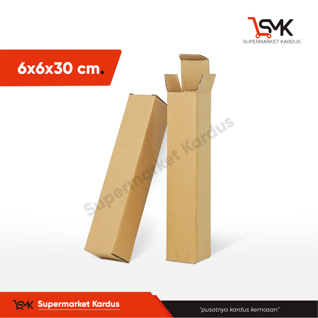 

Box 6x6x30 cm. box/kardus/kemasan/boxpanjang/boxroll/tinggi30