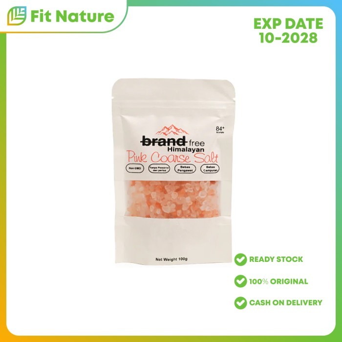 

Garam Premium Himalaya Kasar Pink Coarse Fine Himalayan Salt BRANDFREE 100gr - Garam Sehat