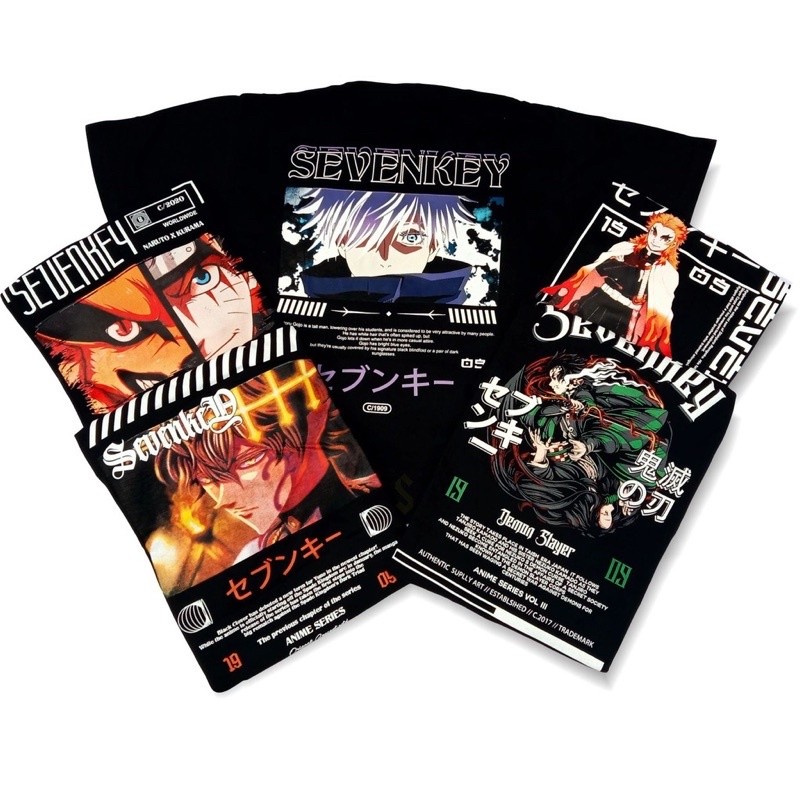 [size L] KAOS TSHIRT ANIME ONE PIECE DRAGON BALL NARUTO BLACK CLOVER TOKYO REVENGER DISTRO PREMIUM