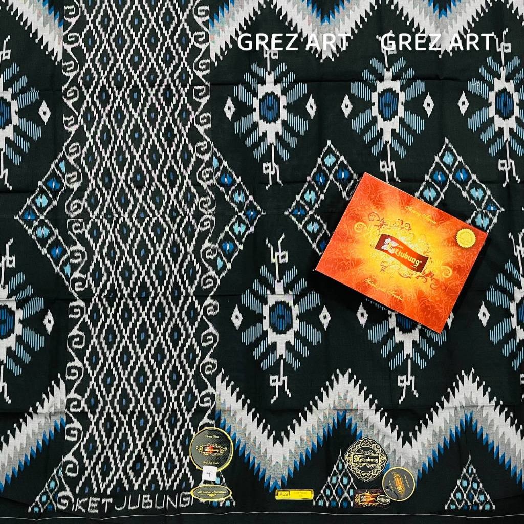 Sarung Ketjubung Gold Motif PLS , TDP Corak Polosan Hitam Ketjubung Red Mesres Elthaz