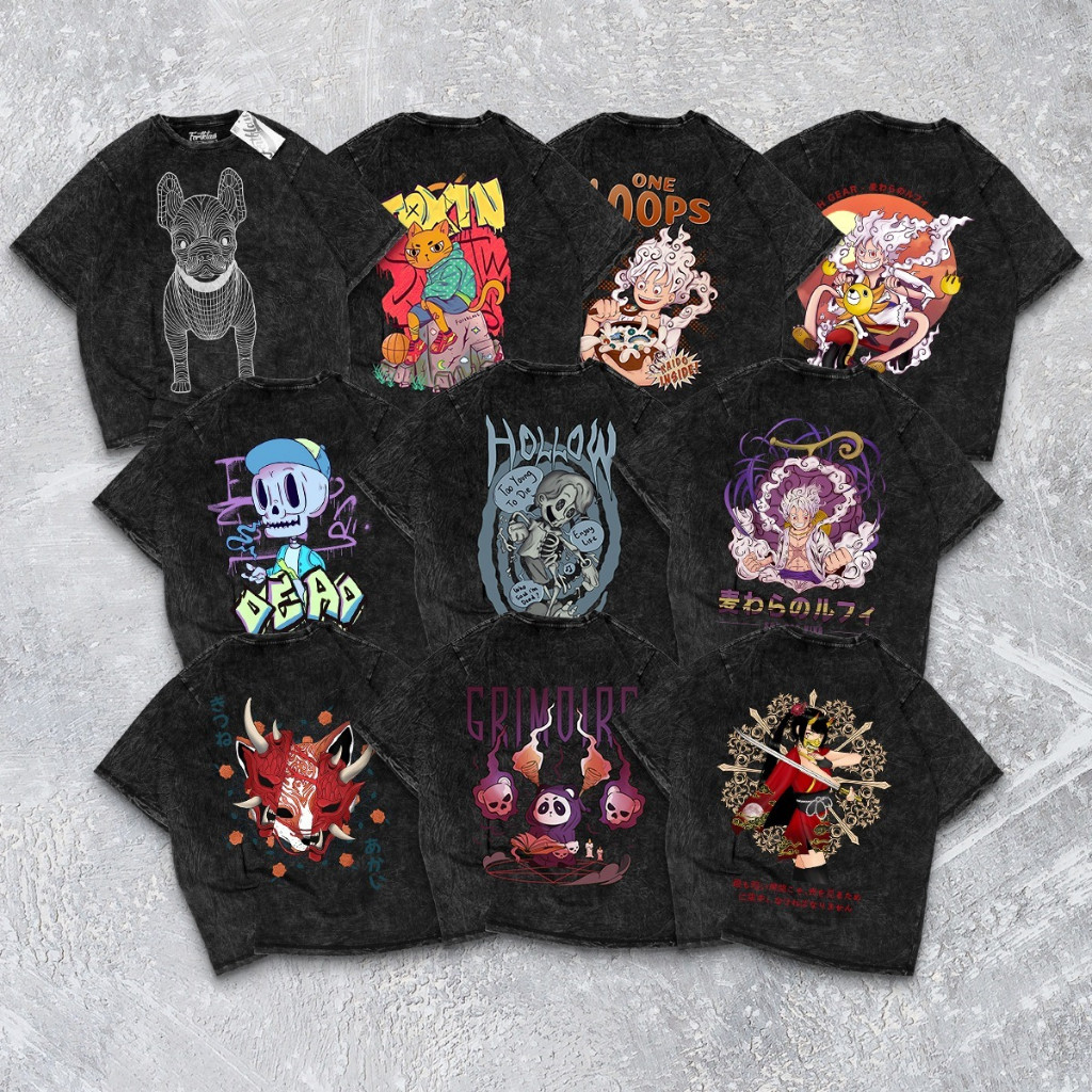 Fregi OVERSIZE T-SHIRT WASH / BAJU KAOS OVERSIZE WASH PRIA DISTRO / SNOW WASH MIX