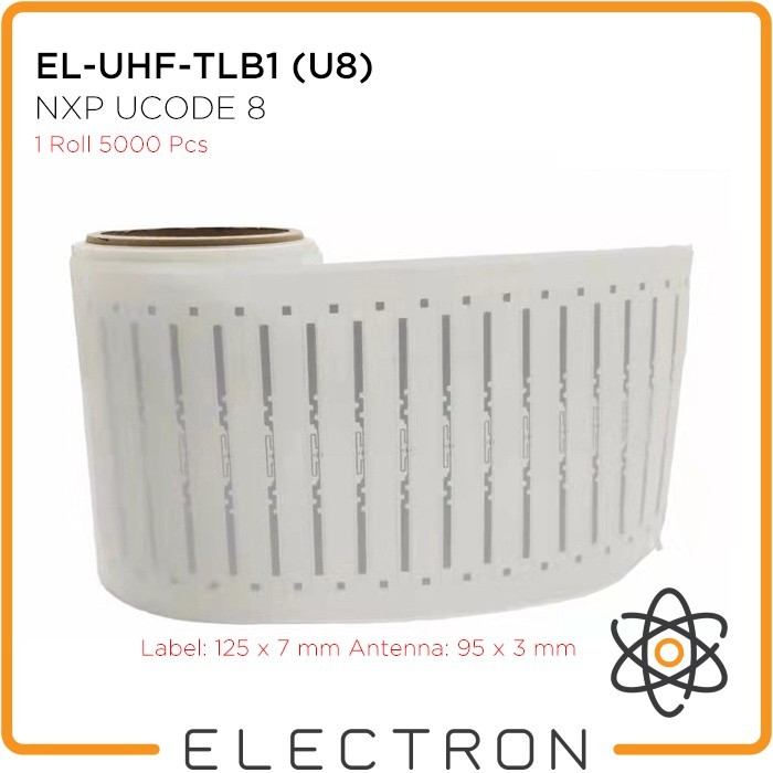 

EL-UHF-TLB1 Book Label 125x7mm Library Double Tape RFID Tag EPC Gen2