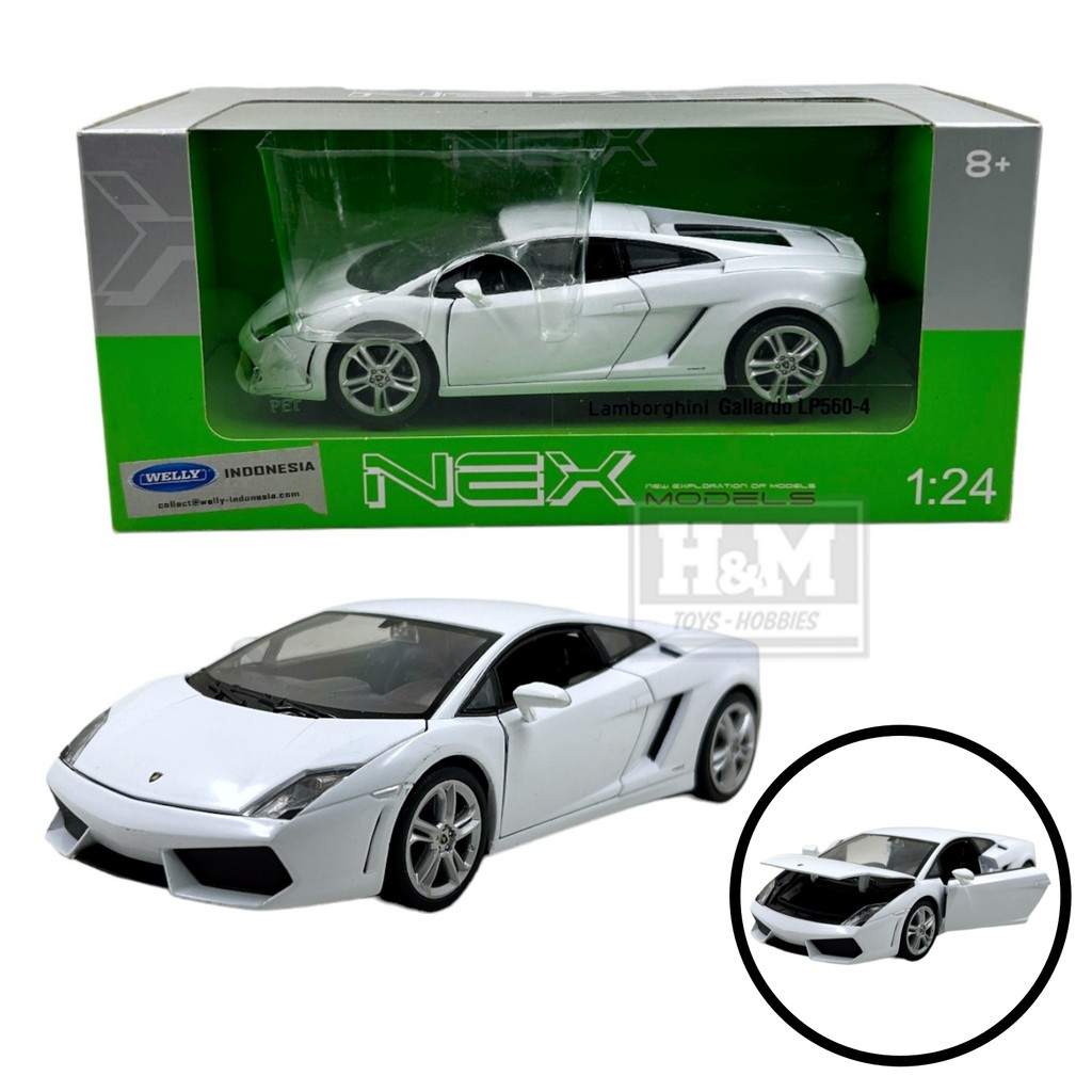 Welly 1:24 Lamborghini Gallardo LP350-4 - Putih