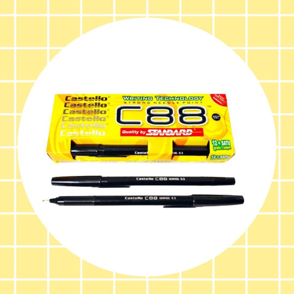 

(1pc) pen standard castello C 88/pen standard murah ditulis enak
