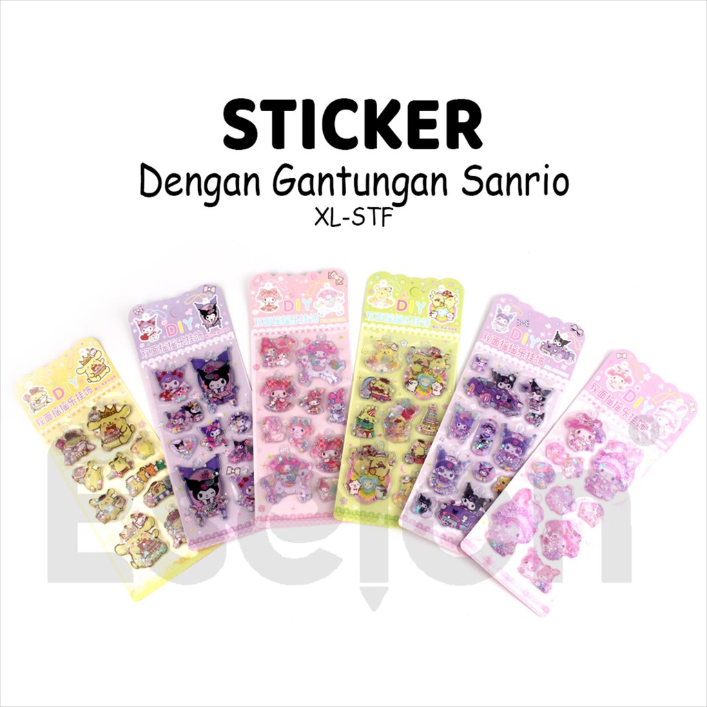 

[ES.JKT] Sticker Sanrio Air Manik manik / DIY Gantungan Kunci Sanrio