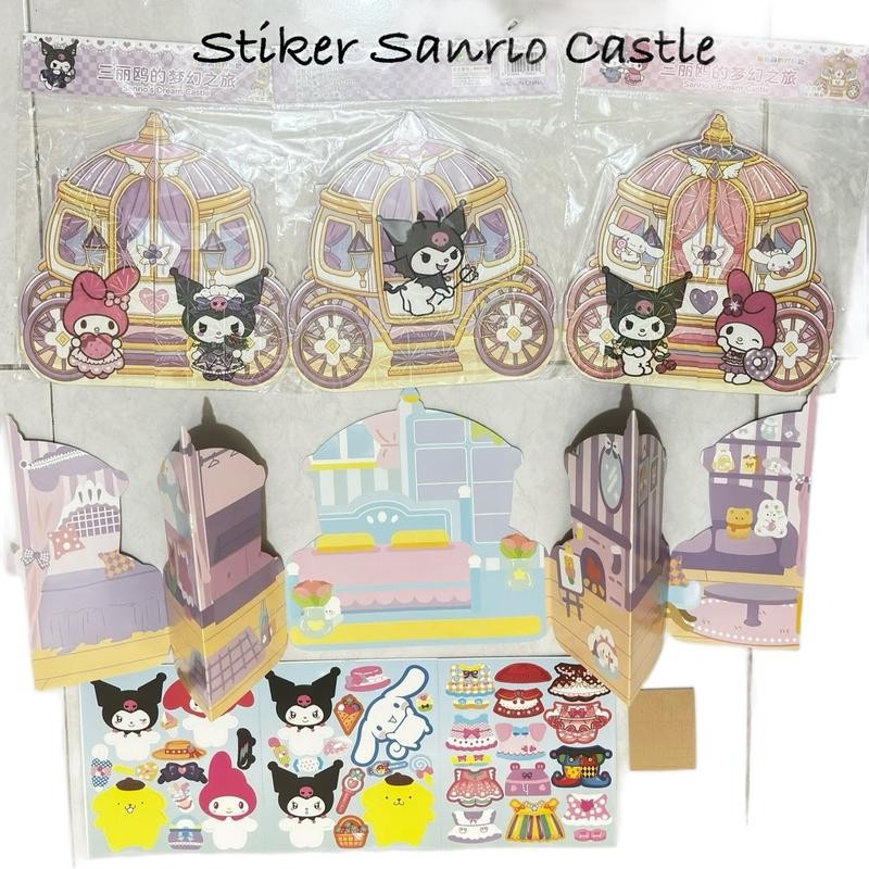 

( BISA COD ) 5 PCS Stiker Dress Up Sanrio Bongkar Pasang / STIKER TEMPELAN SANRIO/ STIKER SANRIO