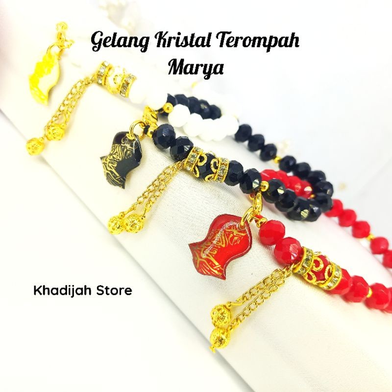 Gelang Kristal Wanita Bandul Terompah Marya