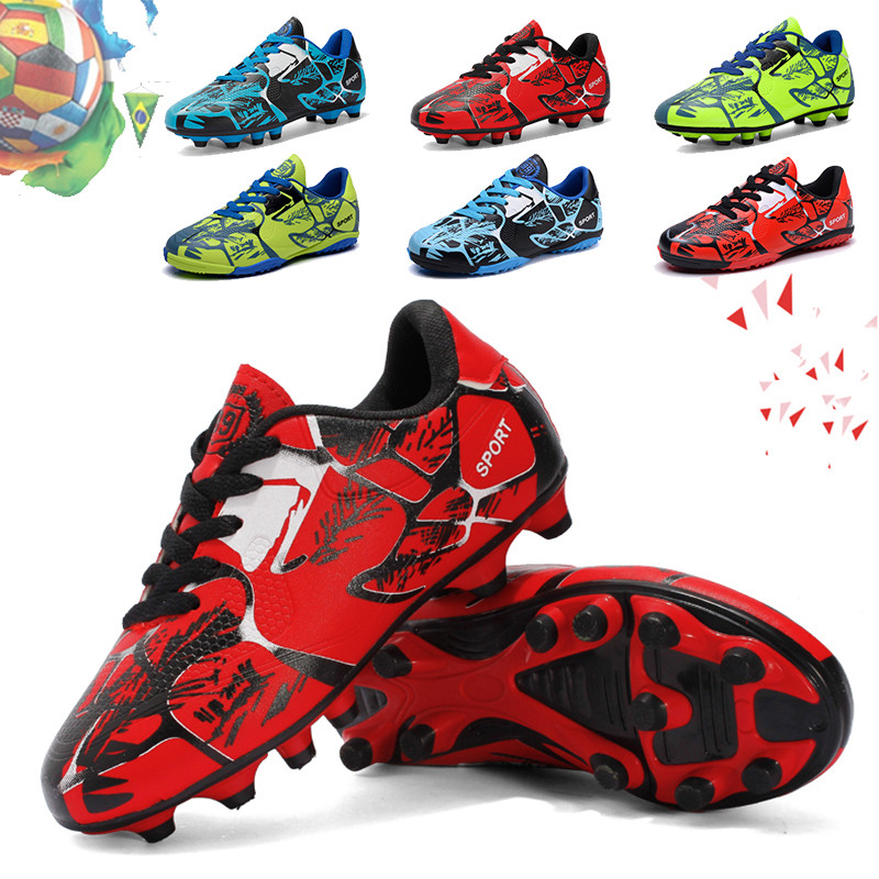Professional Soccer Shoes Kids Long Spikes FG Football Boots Outdoor Grass Cleats Turf Football Shoe