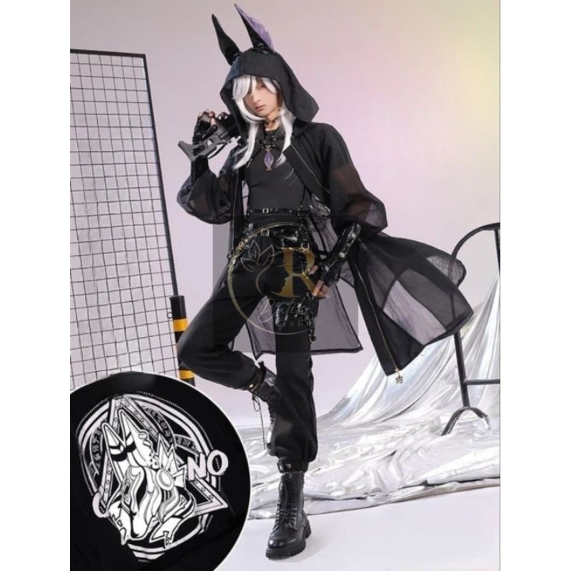 BUTIK RINDU (CYNO) SET LENGKAP Cyno genshin impact BodyBelt harness cosplayer sarung tangan kostum c