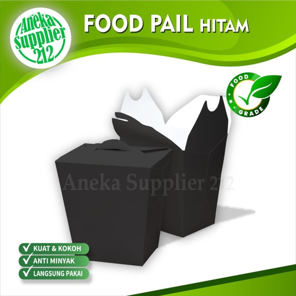 Food Pail - Food Pack - Box Pail - HITAM