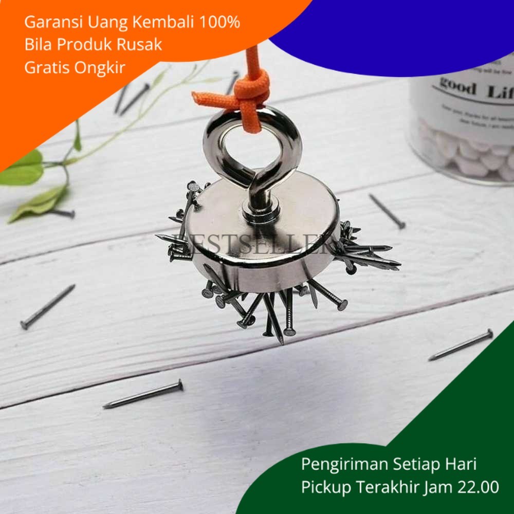 Magnet Fishing Kuat Neodymium 2 dua sisi 48mm Angkat Beban Mancing - Magnet Neodymium Strong Model B