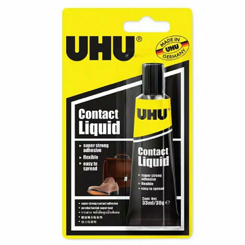 

UHU Household Contact Liquid 33 ml Blister / Lem Sepatu / Lem Tas / Lem Kulit / Lem Karet